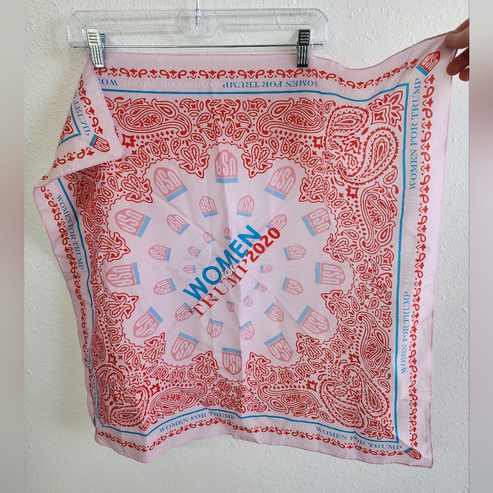 NWT Women for Trump 2020 Pink, Red and Blue Women's Wild Rag Scarf